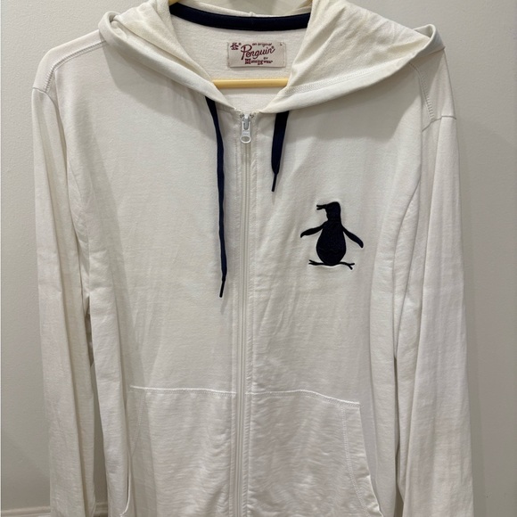 Original Penguin Other - Original Penguin Cream Zip-Up with Black Logo